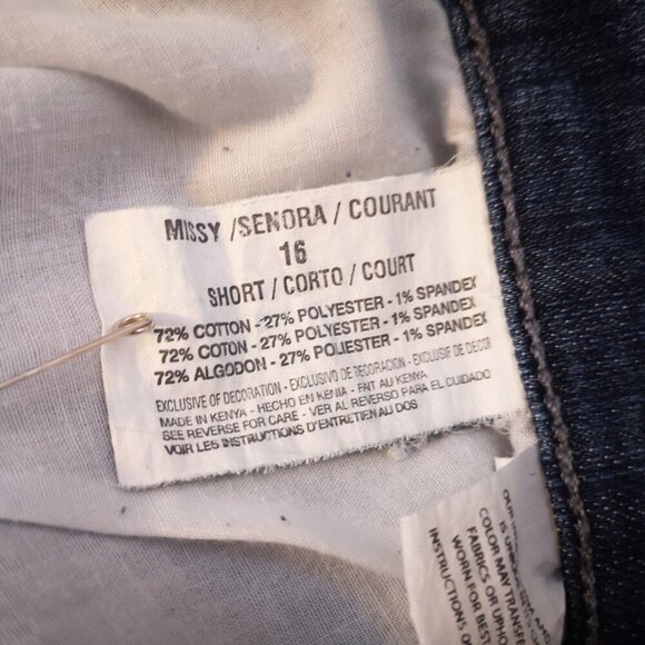 Gloria Vanderbilt Amanda Ladies Size 16 Short Medium Wash Zipper & Button Jeans - Picture 9 of 13